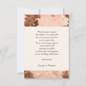 Carte De Remerciements Mariage Occidental Remerciement Cuir Rose (Dos)