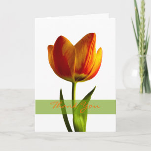 Carte de remerciements Mariage Orange Tulip