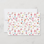 Carte De Remerciements Mariage papillon Fleur Sauvage (Dos)