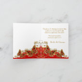 Carte De Remerciements Mariage papillon rouge blanc (Intérieur)
