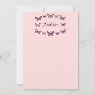 Carte De Remerciements Mariage Papillons Élégants Fête Prénuptiale SUR ME