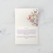 Carte De Remerciements Mariage papillons violets (Intérieur)