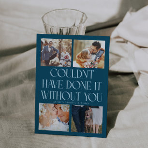 Carte De Remerciements Mariage Pas Sans Vous 4-Photo Sarcelle