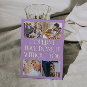 Carte De Remerciements Mariage Pas Sans Vous 4-Photo Wisteria