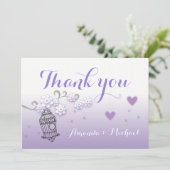 Carte de remerciements mariage Pastel lovebirds (Debout devant)