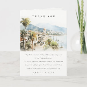 Carte De Remerciements Mariage Paysage Aquarelle Santa Marta Colombie