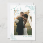 Carte De Remerciements Mariage Peony Elegance (Devant)