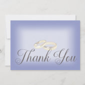 Carte De Remerciements Mariage Périwinkle Mariage d'or (Devant)