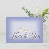 Carte De Remerciements Mariage Périwinkle Mariage d'or (Debout devant)