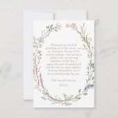 Carte De Remerciements Mariage Perles et Prosecco (Dos)