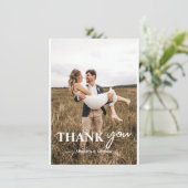 Carte De Remerciements Mariage personnalisé (Debout devant)