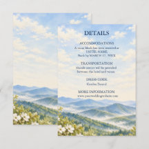 Mariage personnalisé aquarelle Blue Ridge de print