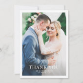 Carte De Remerciements mariage personnalisé aux frontières blanches moder (Devant)