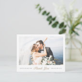 Carte de remerciements Mariage personnalisé avec p (Debout devant)