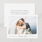 Carte de remerciements Mariage personnalisé avec p (Devant / Derrière)