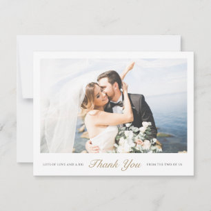 Carte de remerciements Mariage personnalisé avec p