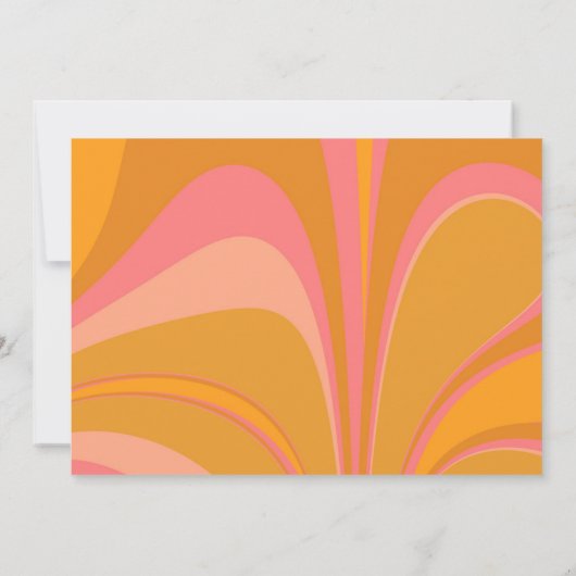 Carte De Remerciements Mariage personnalisé Jaune Orange Rose Marble (Dos)