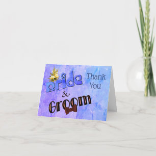 Carte De Remerciements Mariage Personnalisé Mariage Et Groom