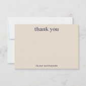 Carte De Remerciements Mariage personnalisé rétro moderne géométrique bei (Devant)