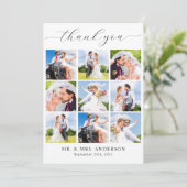 Carte De Remerciements Mariage personnalisé simple et moderne (Debout devant)