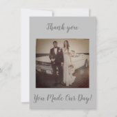 Carte de remerciements Mariage photo (Devant)