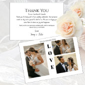 Carte de remerciements Mariage photo