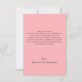 Carte De Remerciements Mariage photo (Dos)