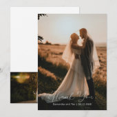 Carte de remerciements Mariage photo (Devant / Derrière)