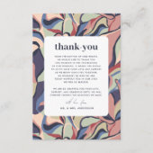 Carte De Remerciements Mariage photo Abstrait couleur gras (Devant)