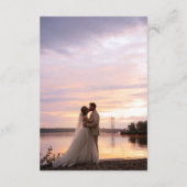 Carte De Remerciements Mariage photo Abstrait couleur gras (Dos)