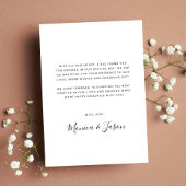 Carte De Remerciements Mariage Photo Arched Frame Élégant Script