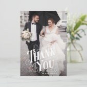 Carte De Remerciements Mariage photo Art déco (Debout devant)