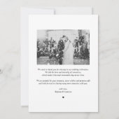 Carte De Remerciements Mariage photo Art déco (Dos)