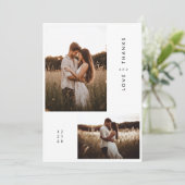 Carte De Remerciements Mariage photo Boho 2 (Debout devant)