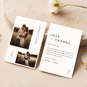 Carte De Remerciements Mariage photo Boho 2