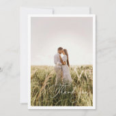 Carte De Remerciements Mariage photo botanique minimal (Devant)