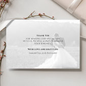 Carte De Remerciements Mariage Photo Calligraphie Script Élégant