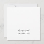 Carte De Remerciements Mariage Photo Chic Écriture moderne Carré (Dos)