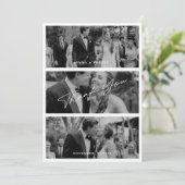 Carte De Remerciements Mariage photo Chic Elegant Script 3 (Debout devant)