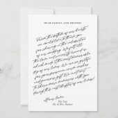 Carte De Remerciements Mariage photo Chic Elegant Script 3 (Dos)