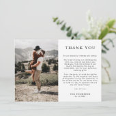 Carte De Remerciements Mariage photo classique simple 2 (Debout devant)