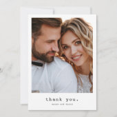 Carte De Remerciements Mariage photo classique simple Retro (Devant)