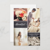 Carte De Remerciements Mariage Photo Collage tableau noir MerciFul (Devant / Derrière)
