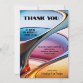 Carte De Remerciements Mariage photo d'art Abstrait moderne (Devant)