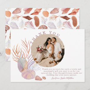 Carte De Remerciements Mariage photo de la côte des coquillages de plage