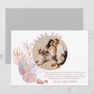 Carte De Remerciements Mariage photo de la côte des coquillages de plage