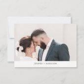 Carte De Remerciements Mariage Photo de Pin d'Hiver  (Dos)