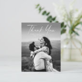 Carte de remerciements Mariage photo de script bud (Debout devant)