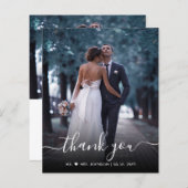 Carte de remerciements Mariage photo de script chi (Devant / Derrière)