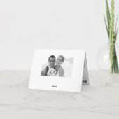 Carte De Remerciements Mariage photo de script classique noir simple et é (Dos)